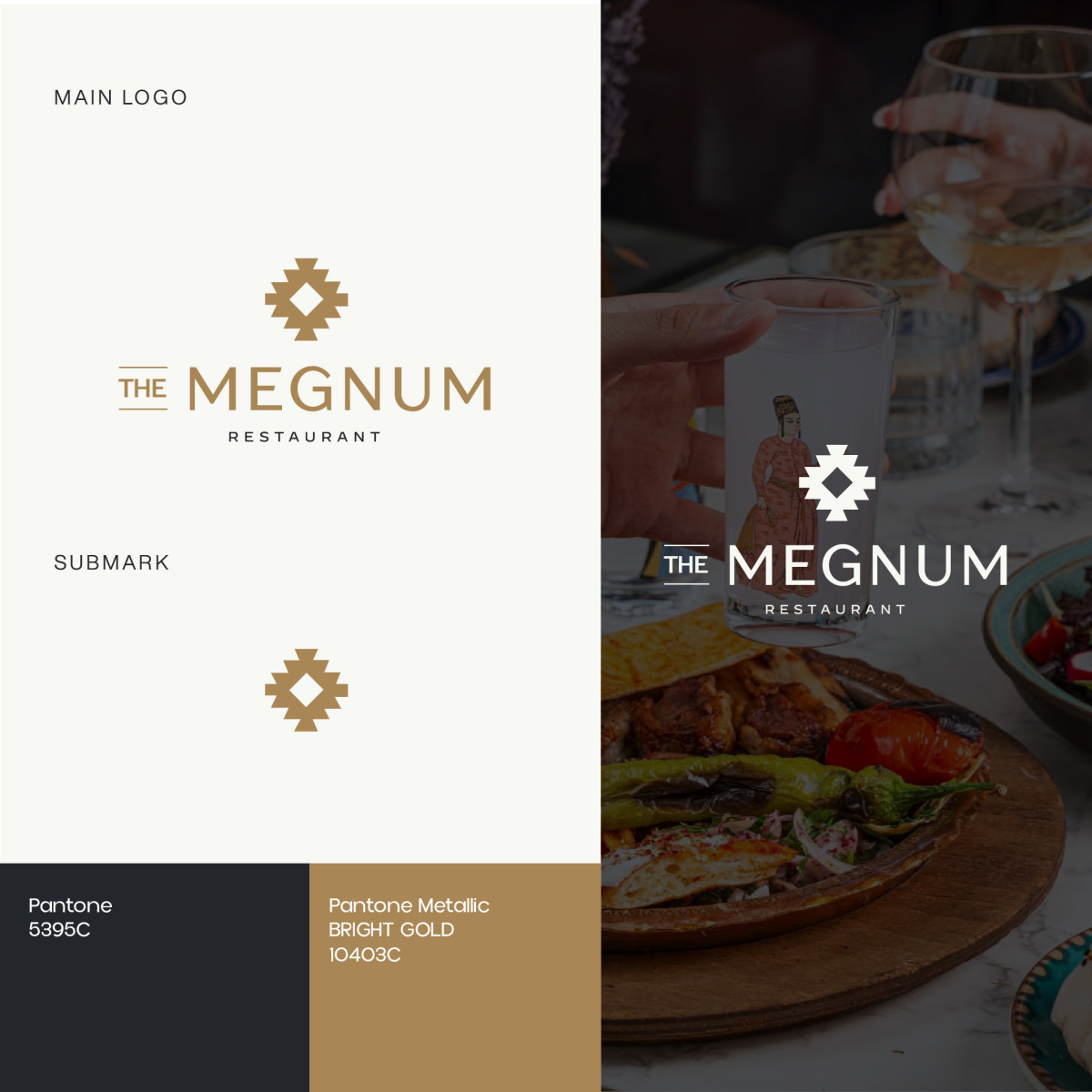 Tasarlayan redsockset-The Megnum Restoranı İçin Logo Tasarım.