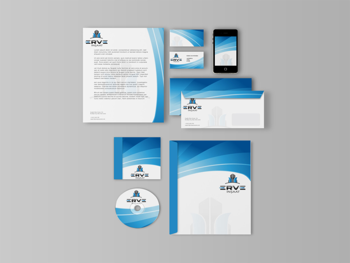 Tasarlayan tubanur-ERVE İnşaat İçin Logo+KurumsalKimlik