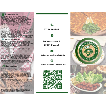 Wunschtablett Broşür yarışmasına tasarımcı sny tarafından sunulan  tasarım 