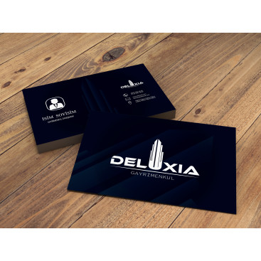 DELUXIA GAYRİMENKUL KARTVİZİT TASARIMI yarışmasına tasarımcı DesigNero tarafından sunulan  tasarım 
