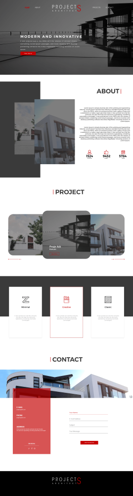 PROJECTS ARCHİTECTS - WEB TASARIM YARIŞ!
