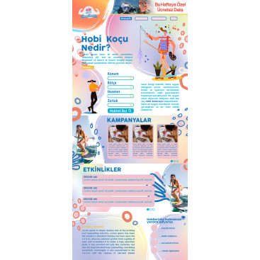 Eğlenceli bir hobi sitesi tasarımı  yarışmasına tasarımcı make2d tarafından sunulan  tasarım 