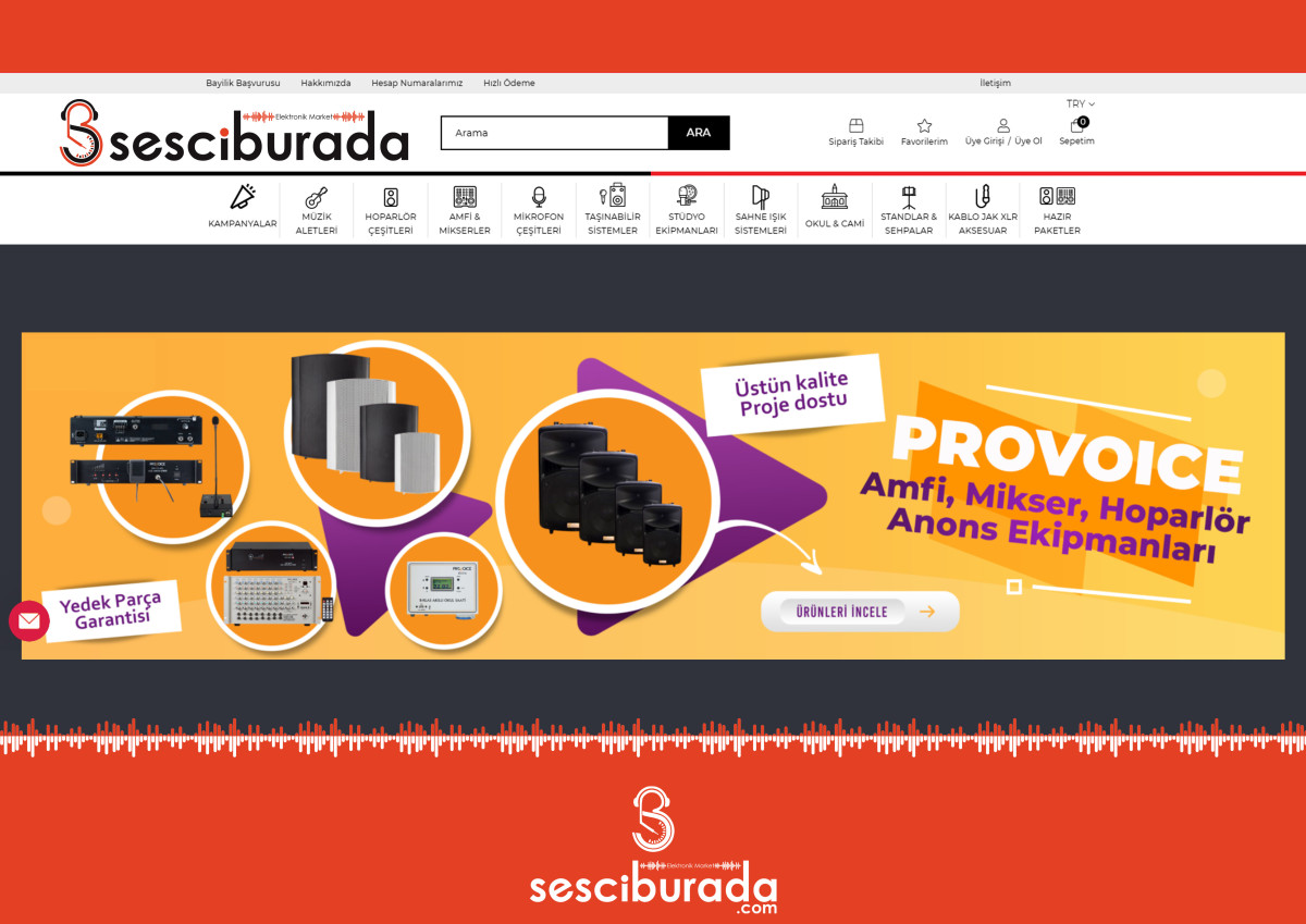 Tasarlayan GÖKBÖRÜ-Sesciburada E-Ticaret sistemiz için logo