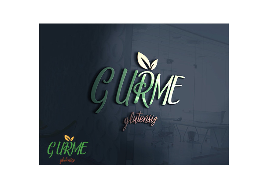 Glutensiz gıda üreten restoran cafe Logo yarışmasına tasarımcı ufuktasarım tarafından sunulan  tasarım 