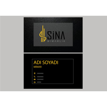 Mimarlık Kartvizit Çalışması yarışmasına tasarımcı HNZ tarafından sunulan  tasarım 