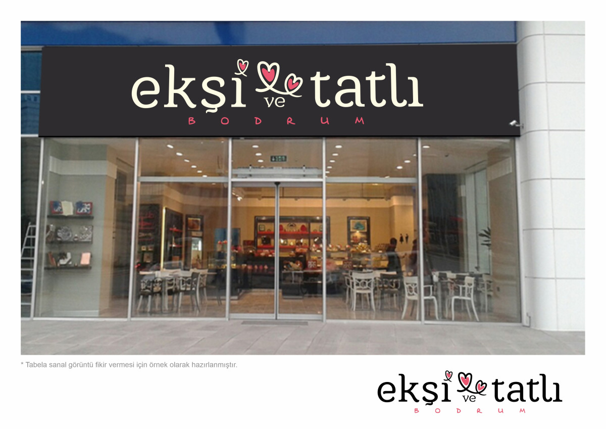Tasarlayan ASL REKLAM-Ekşi ve tatlı bodrum butik pastane
