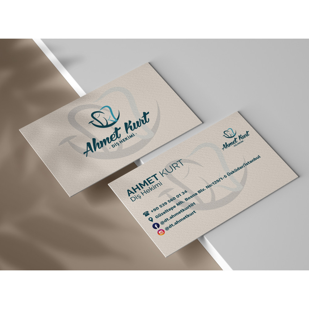 Klinik isim logo ve kartvizit tasarım yarışmasına X128 tarafından girilen tasarım