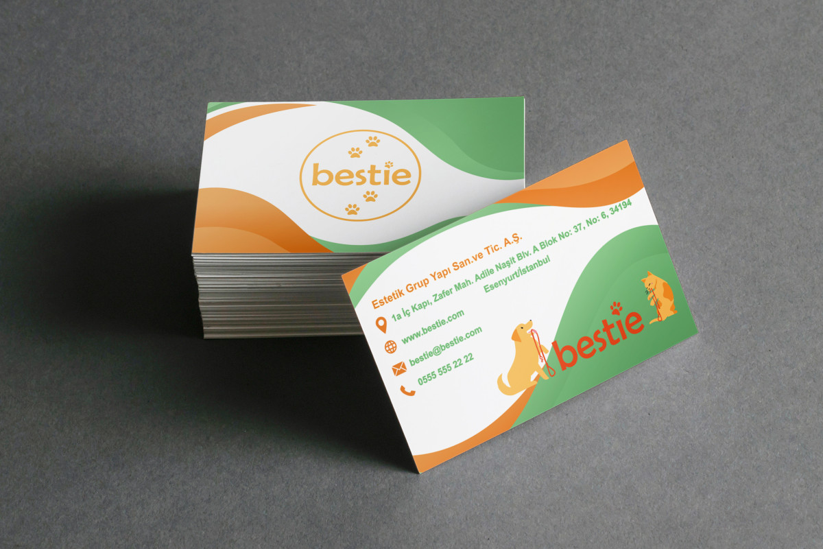 Tasarlayan elifgrafikdesign-Bestie Markamız için kurumsal kartvizit 