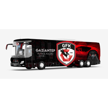 Gaziantep FK Takım Otobüsü Tasarımı yarışmasına tasarımcı RedNeckTR tarafından sunulan  tasarım 