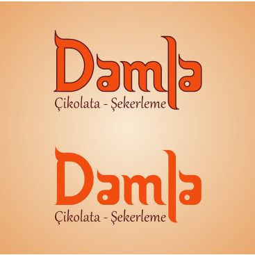 DAMLA Çikolata ve Şekerleme logo tasarım yarışmasına tasarımcı Esraya tarafından sunulan  tasarım 