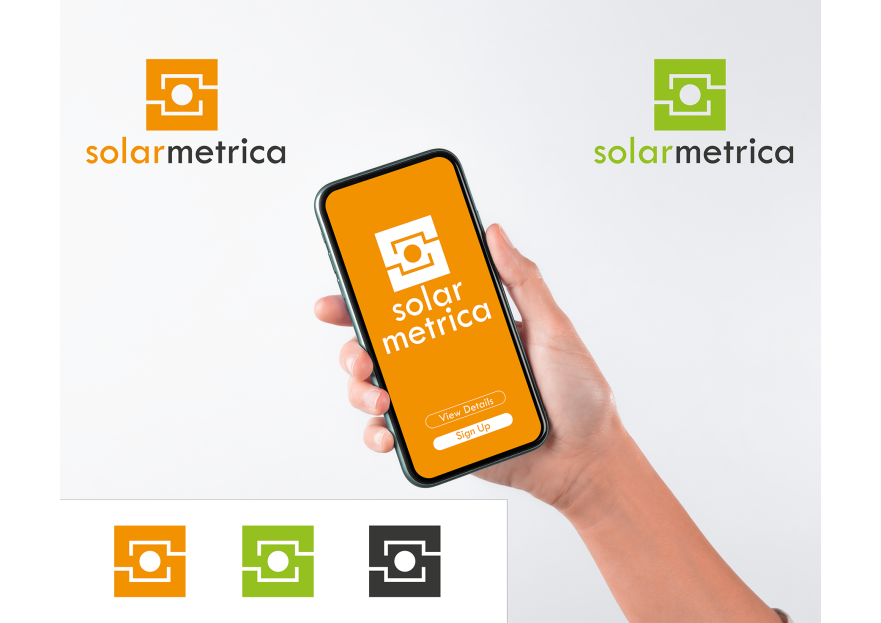 solarmetrica.com İçin Yenilikçi Logo yarışmasına tasarımcı Gizem SC tarafından sunulan  tasarım 