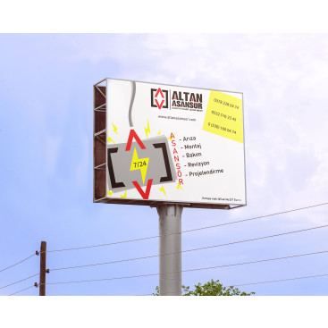 Ana yol kenarlarına tabela tasarımı yarışmasına tasarımcı sıradanbitasarımcı tarafından sunulan  tasarım 