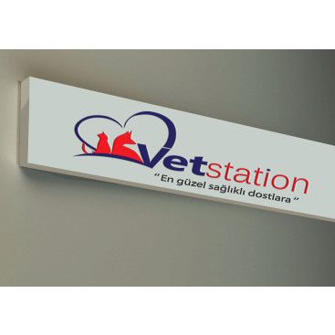 VET STATION VETERİNER KLİNİĞİ   LOGO  yarışmasına tasarımcı dream_design tarafından sunulan  tasarım 