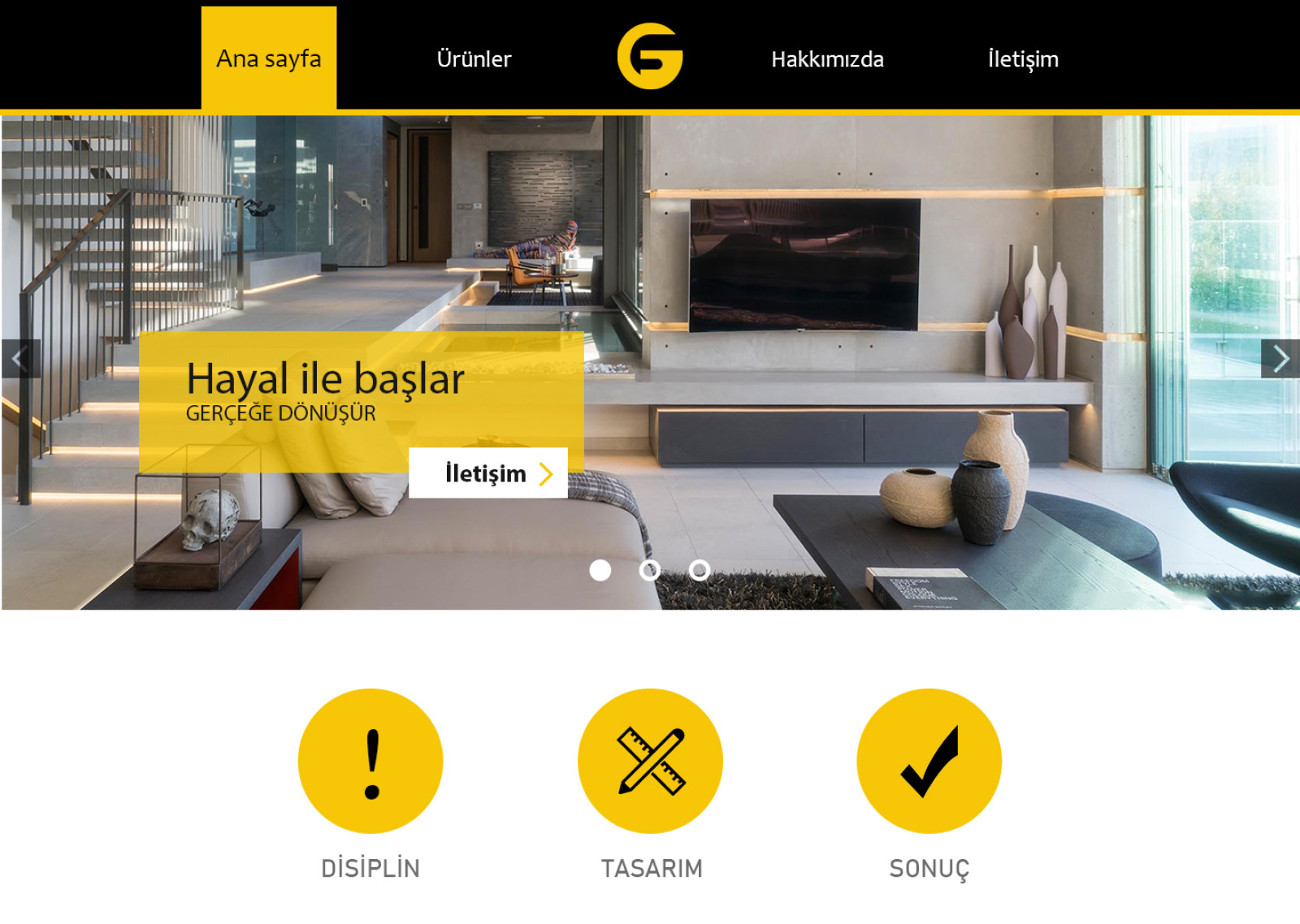 Tasarlayan Sefa Kahraman-Mimari Tasarım sitesi / Modern ve Basic