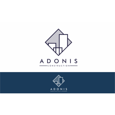Adonis Construction Logo Tasarımı yarışmasına tasarımcı ErcanH tarafından sunulan  tasarım 
