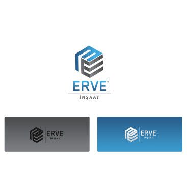 ERVE İnşaat İçin Logo+KurumsalKimlik yarışmasına tasarımcı yeliztasarım tarafından sunulan  tasarım 