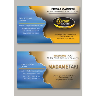 2 Marka Tek Kartvizit yarışmasına tasarımcı Erdem creative  tarafından sunulan  tasarım