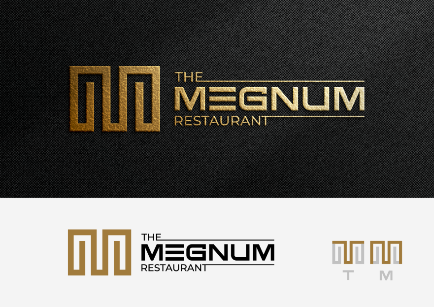 The Megnum Restoranı İçin Logo Tasarım. yarışmasına tasarımcı MS™ tarafından sunulan  tasarım 