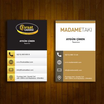 2 Marka Tek Kartvizit yarışmasına tasarımcı ayguncimen tarafından sunulan  tasarım 