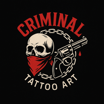 Dövme Stüdyomuza Logo yarışmasına tasarımcı A. Emre Erdem tarafından sunulan  tasarım 