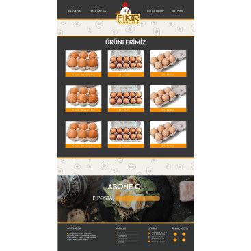 YUMURTA FİRMAMIZA WEB TASARIM yarışmasına tasarımcı Alegro tarafından sunulan  tasarım 
