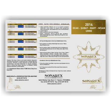 Tur Programları Broşürü yarışmasına tasarımcı barpek tarafından sunulan  tasarım