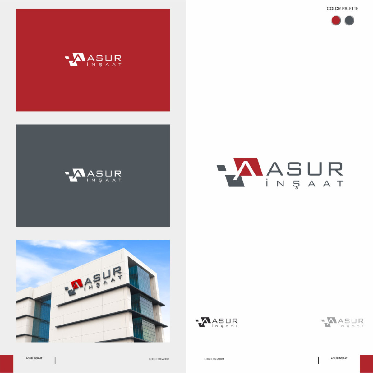 Tasarlayan omerardicli-ASUR İNŞAAT İÇİN LOGO TASARIM