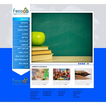 Özel Okul Web Sitesi yarışmasına tasarımcı uaslanpay tarafından sunulan  tasarım 