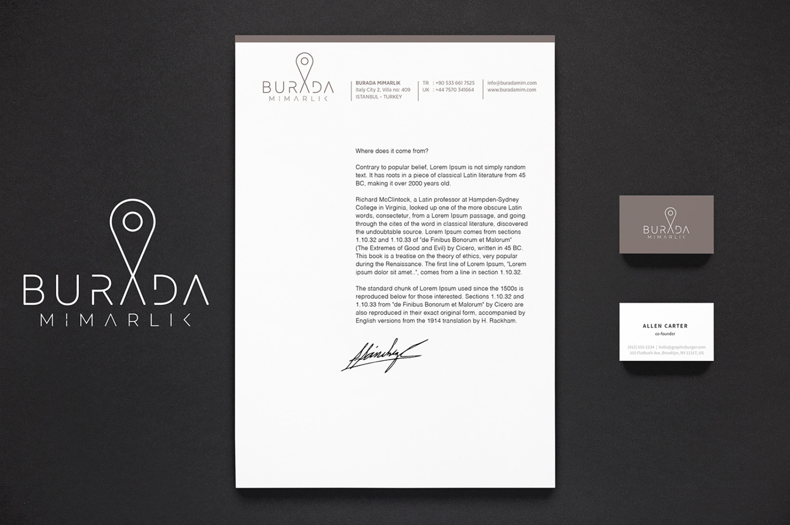 Tasarlayan Metteyya-Burada Mimarlık Logo Tasarımı