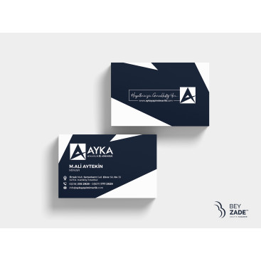 Kartvizit tasarımı yarışmasına tasarımcı beyzade tarafından sunulan  tasarım 