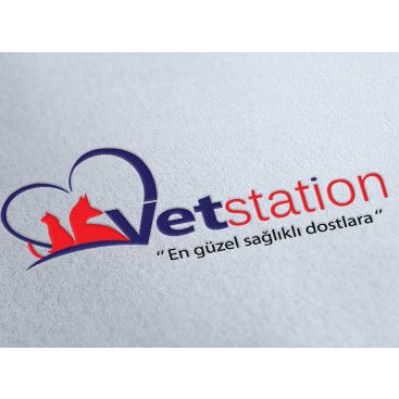 VET STATION VETERİNER KLİNİĞİ   LOGO  yarışmasına tasarımcı dream_design tarafından sunulan  tasarım 