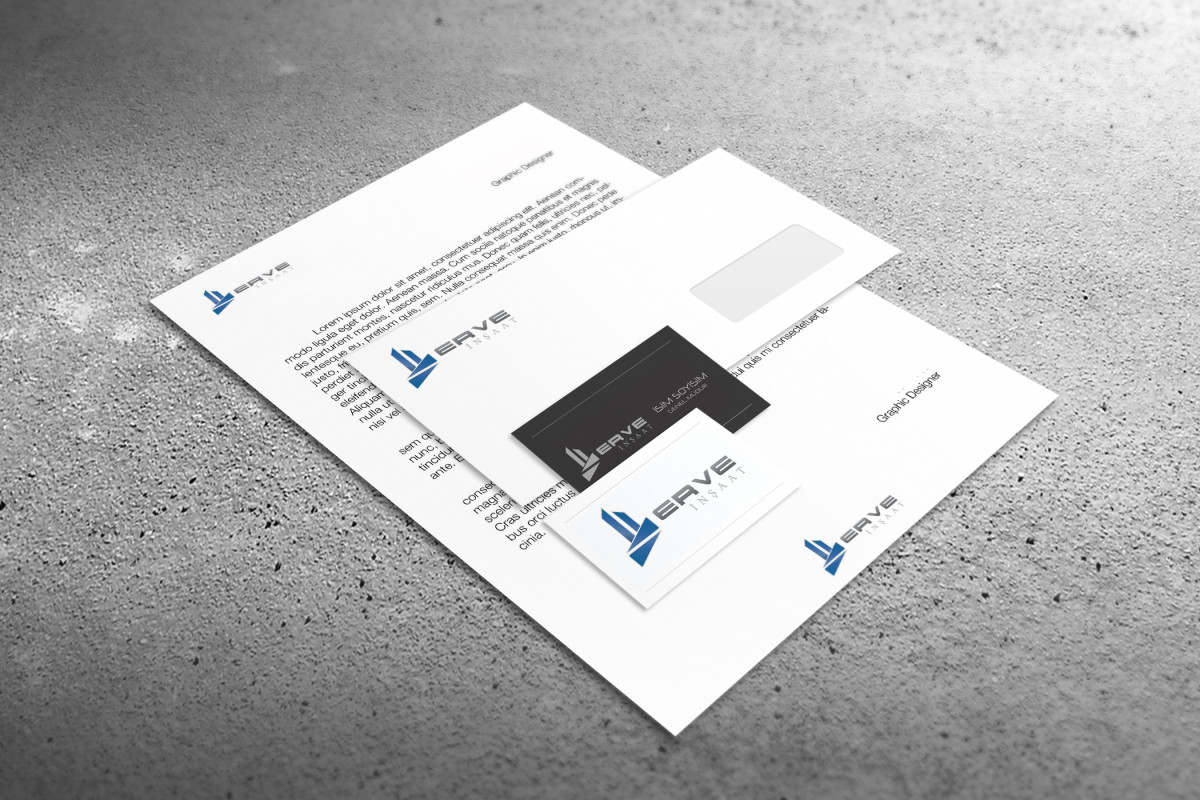 Tasarlayan Kalem-ERVE İnşaat İçin Logo+KurumsalKimlik