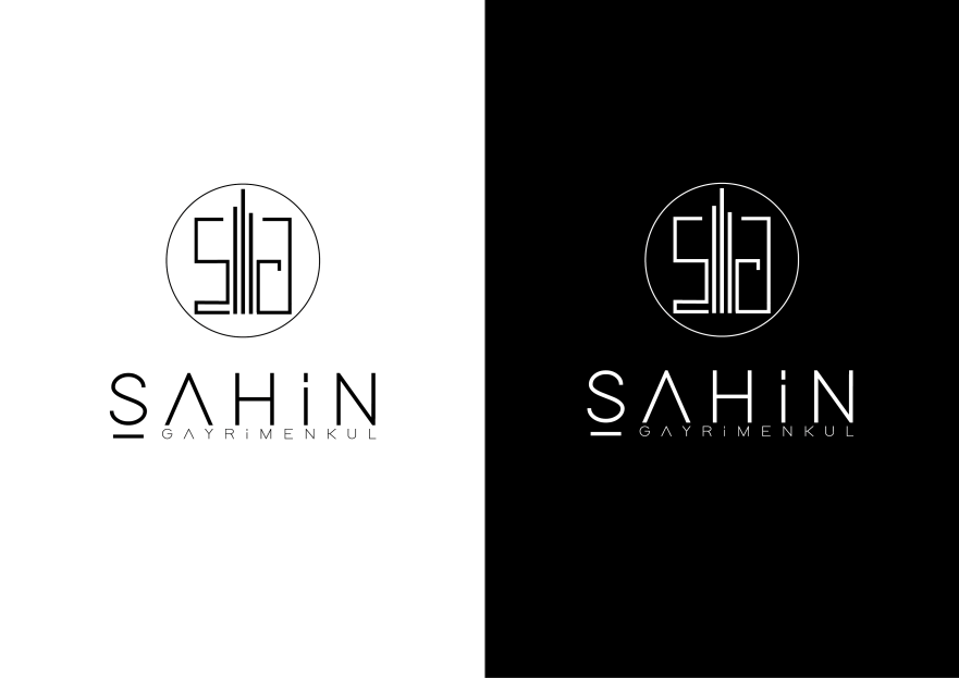 Şahin Gayrimenkul Logo + Kurumsal Kimlik yarışmasına tasarımcı Gizem SC tarafından sunulan  tasarım 