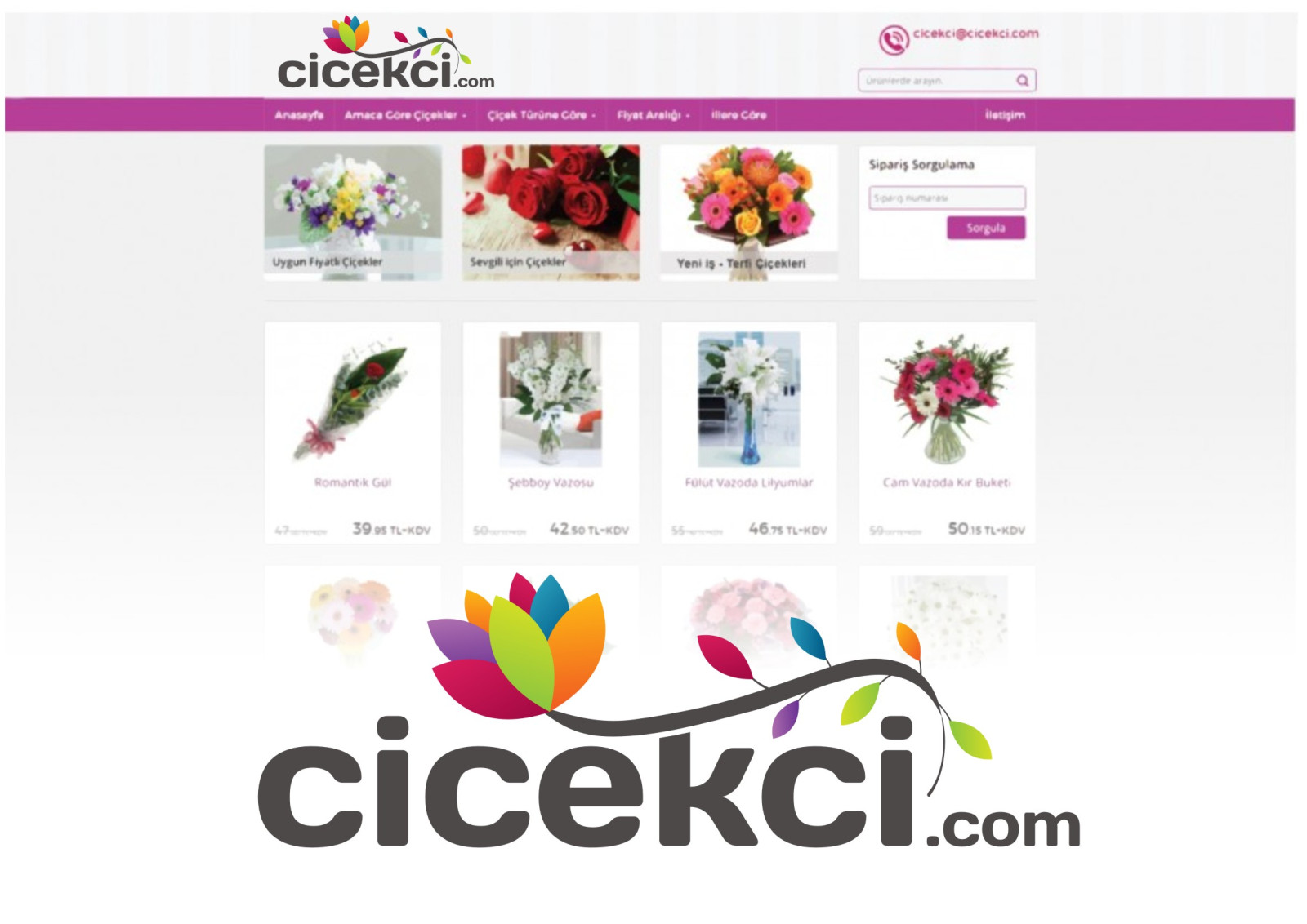 Tasarlayan RΛPİDO-Cicekci.com logosunu arıyor