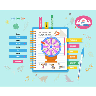 Eğlenceli bir hobi sitesi tasarımı  yarışmasına tasarımcı dadazib tarafından sunulan  tasarım 