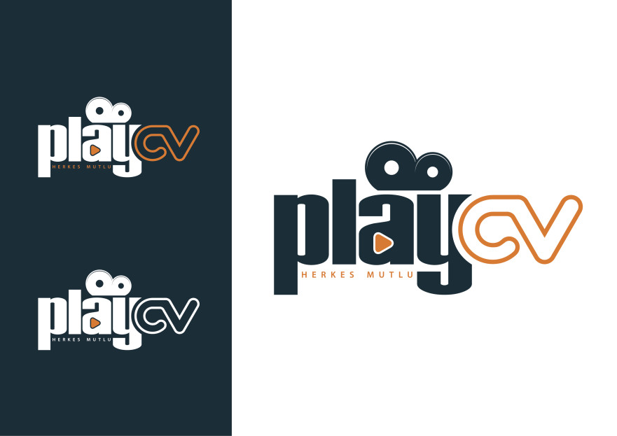 Videolu CV platformu için logo tasarımı yarışmasına tasarımcı grafikmen tarafından sunulan  tasarım 