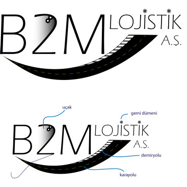 Lojistik şirketi kurumsal+logo  yarışmasına tasarımcı seraykoc tarafından sunulan  tasarım