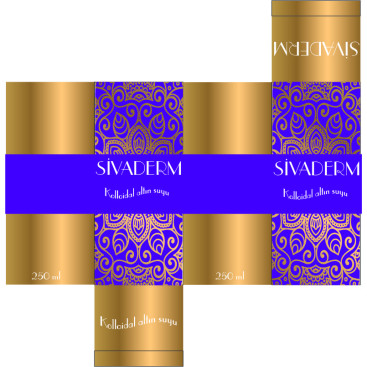 kolloidal  altınsuyu  etiket ve kutu  yarışmasına tasarımcı cakici tarafından sunulan  tasarım 