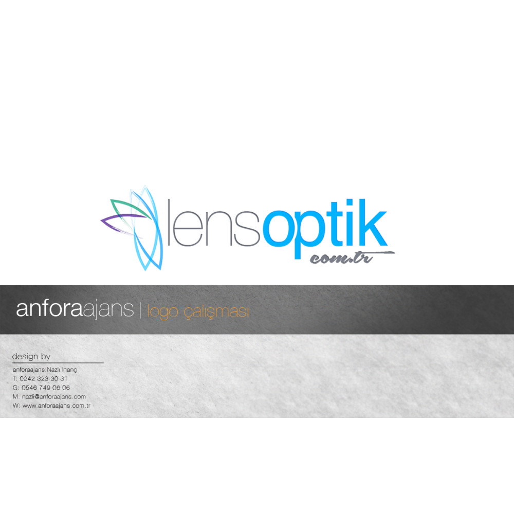 lensoptik.com.tr Yeni Logosunu Arıyor!.. yarışmasına graphica tarafından girilen tasarım