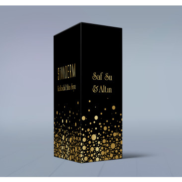 kolloidal  altınsuyu  etiket ve kutu  yarışmasına tasarımcı Velut Munis tarafından sunulan  tasarım 