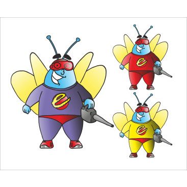 İlaçlama Firması İçin MASKOT yarışmasına tasarımcı Muss tarafından sunulan  tasarım 