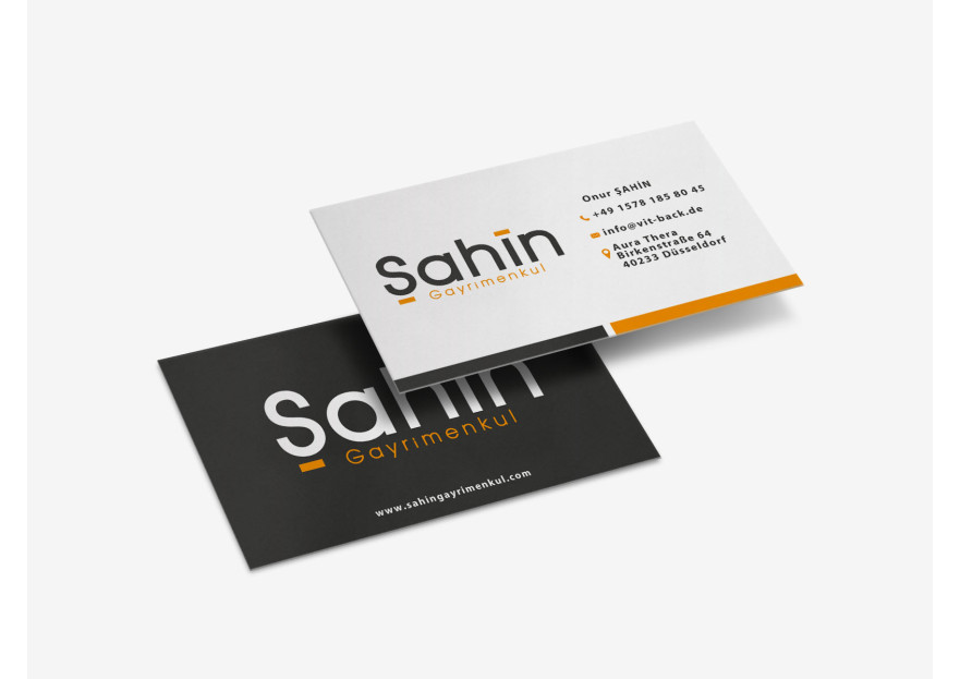 Şahin Gayrimenkul Logo + Kurumsal Kimlik yarışmasına tasarımcı melek gümüş tarafından sunulan  tasarım 