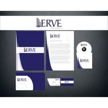 ERVE İnşaat İçin Logo+KurumsalKimlik yarışmasına tasarımcı aygun tarafından sunulan  tasarım 