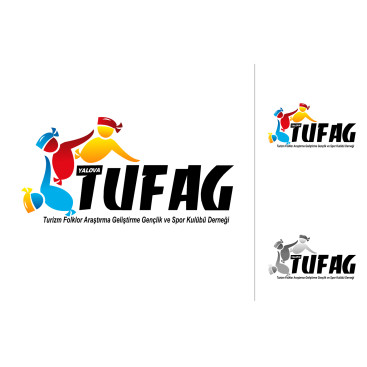 Yalova TUFAG Halk Oyunları Derneği Logos yarışmasına tasarımcı grafikodam tarafından sunulan  tasarım 