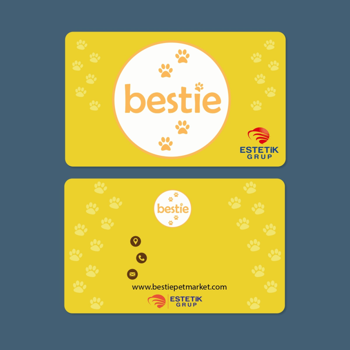 Tasarlayan myben design-Bestie Markamız için kurumsal kartvizit 