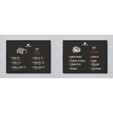 Fast Food Menüsü Tasarimi yarışmasına tasarımcı elifakay tarafından sunulan  tasarım 