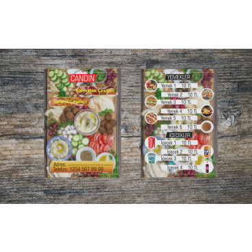 Yemek Menu Brosur yarışmasına tasarımcı ApRaNaX tarafından sunulan  tasarım