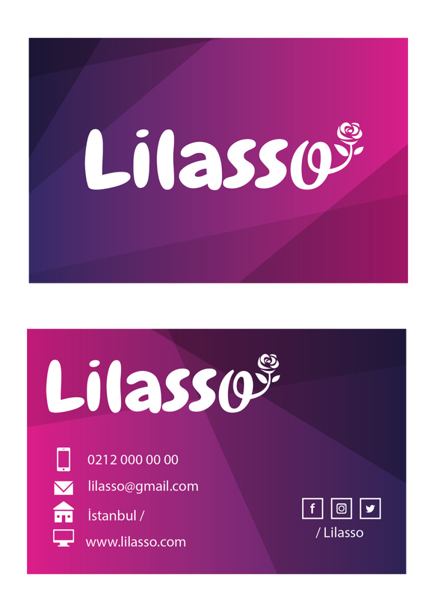 Tasarlayan 8888-''LİLASSO'' MARKASI İÇİN LOGO-KARTVİZİT