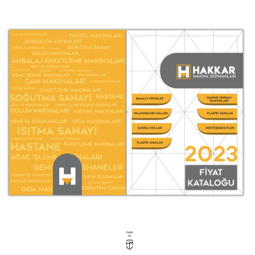 HAKKAR MAKİNA FİYAT LİSTESİ KAPAK SAYFA yarışmasına tasarımcı asl tarafından sunulan  tasarım 