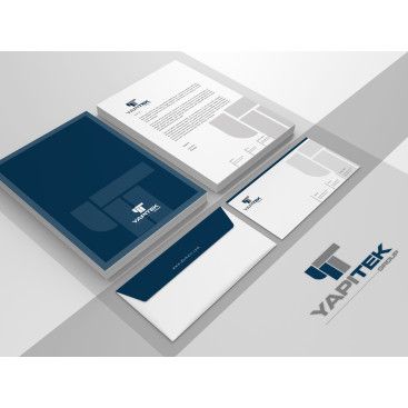 YAPITEK İNŞAAT LOGO+KURUMSAL KİMLİK İÇİN yarışmasına tasarımcı yeliztasarım tarafından sunulan  tasarım 